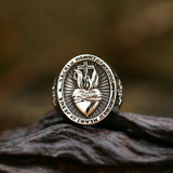 Sacred Heart Medallion Ring