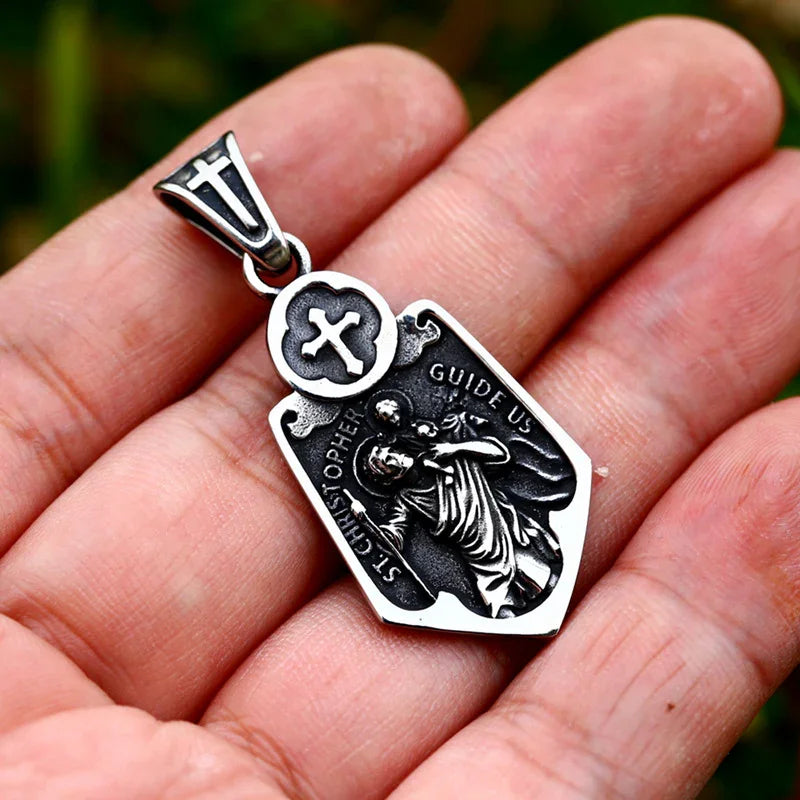 Patron saint of travelers necklace Clearance