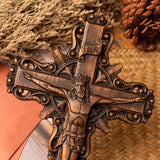 Kruzifix aus Eschenholz, Jesus Christus, hölzernes Kreuz Geschenk der Liebe
