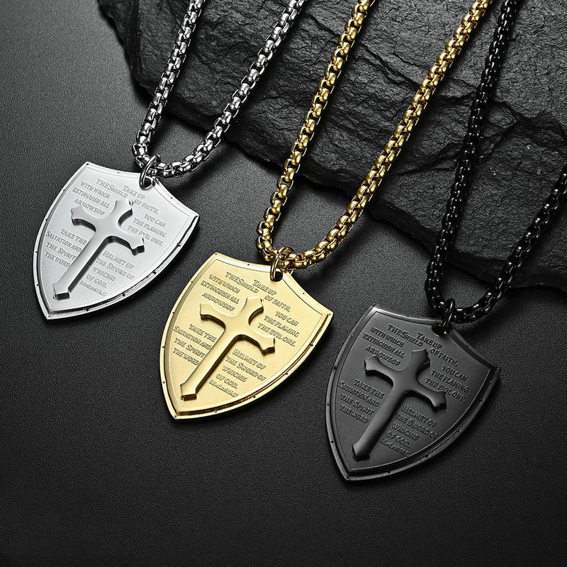 Faith of God Shield Cross Necklace