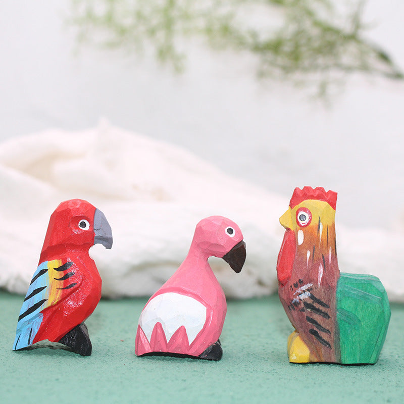 Little Basswood Hand-carved Animal Ornaments