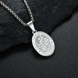 St.Christopher Pendant Necklace - Patron saint of travelers