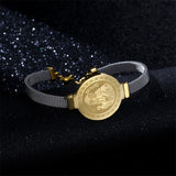 Saint Benedict Medal Milanese band Bracelet - Adjustable Size
