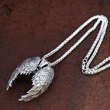 Vintage Stainless Steel Angel Wings Pendant