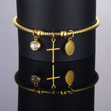 Virgin Mary Cross Bracelet