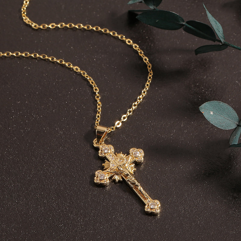 New religious jewelry women's cross pendant design niche necklace collarbone chain