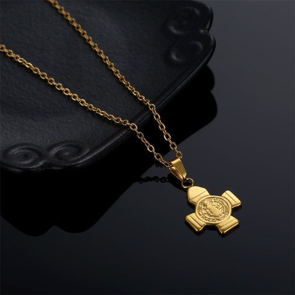 Saint Benedict Medal Cross Necklace