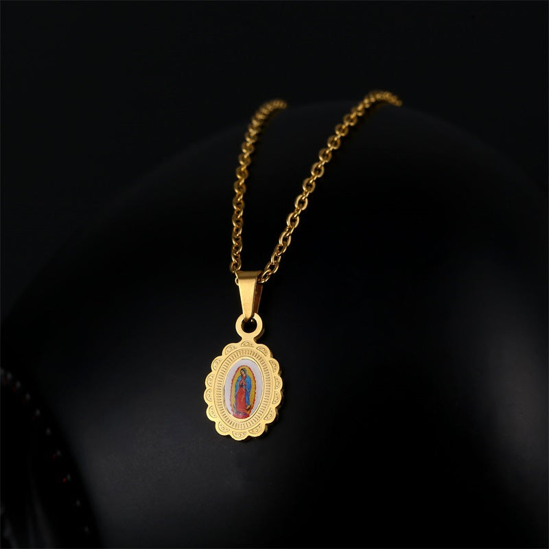 Our Lady of Guadalupe Necklace,the Patron Saint of America and unborn children