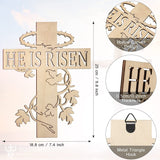 Easter Wooden He Is Risen Wooden Ornaments - Paint your favorite color