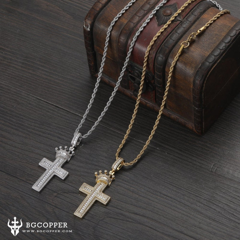 "His Queen, Her King" Couple Cross Necklace - Show Your Love