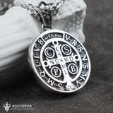 St. Benedict Home Blessing Titanium Steel Pendant