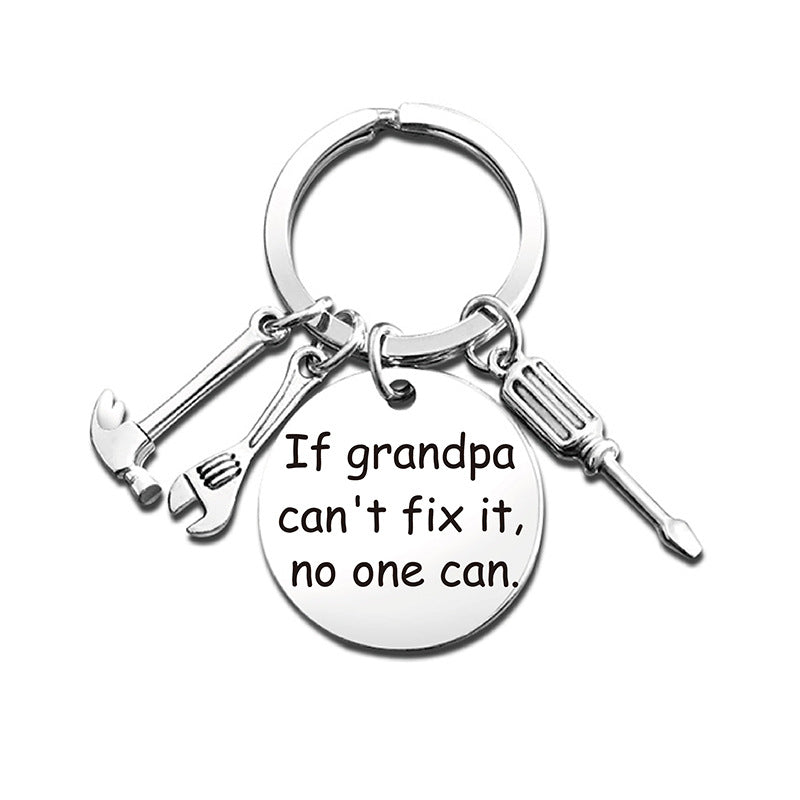 KEYCHAIN "IF DAD CAN'T FIX IT" DAD TOOLS FATHER'S DAY GIFT