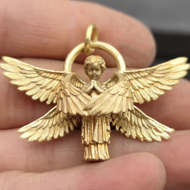 Seraphim Angel Pendant Necklace Angel Wings Amulet