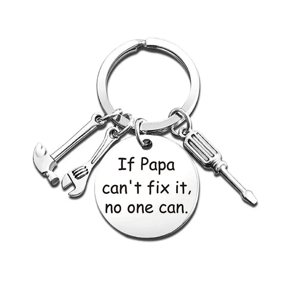 KEYCHAIN "IF DAD CAN'T FIX IT" DAD TOOLS FATHER'S DAY GIFT - BGCOPPER