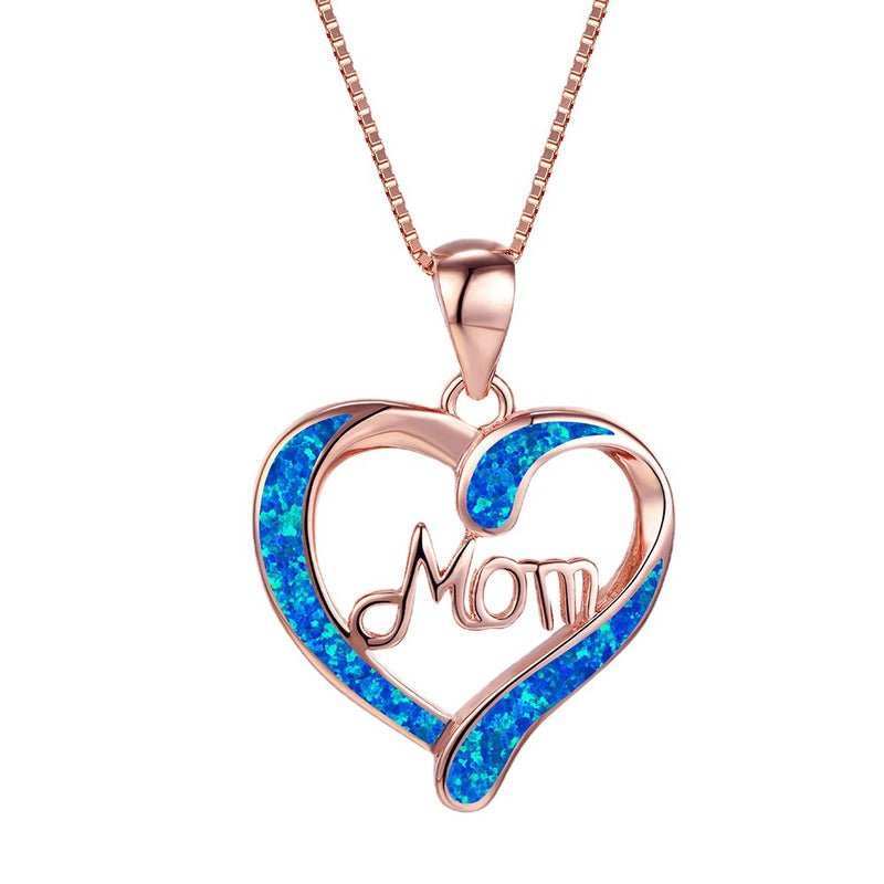 Ocean Heart Mother Necklace - Mother‘s day gift