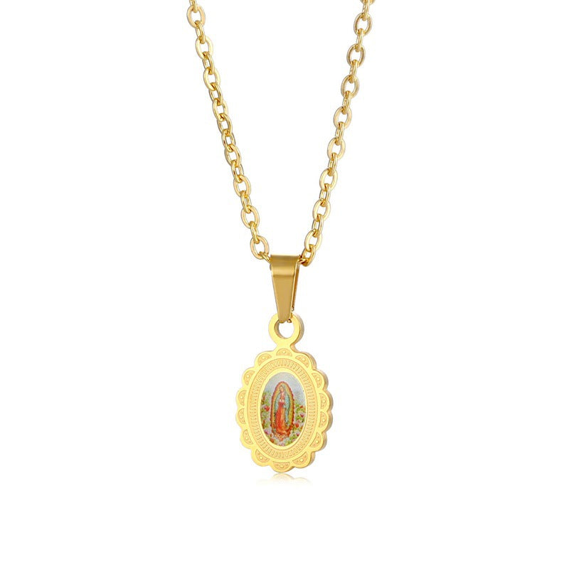 Our Lady of Guadalupe Necklace,the Patron Saint of America and unborn children