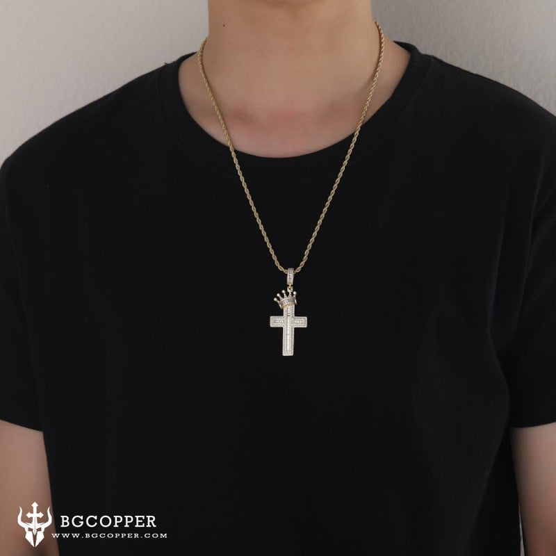 "His Queen, Her King" Couple Cross Necklace - Show Your Love