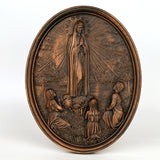 Our Lady of Fatima Wood Carving Decoration - Virgin Wall Pendant