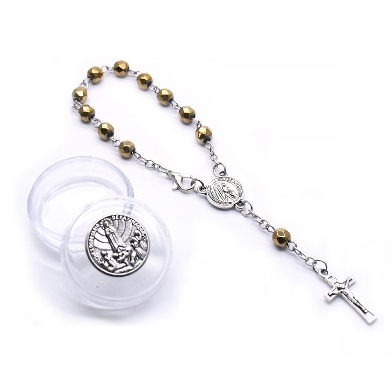 Fatima Crystal Rosary Bracelet