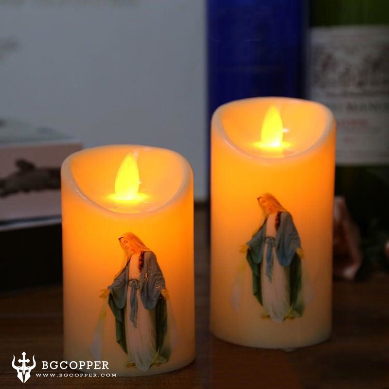 Eco-friendly LED Religious Prayer Candle Home Decor - BGCOPPER