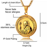 Saint Benedict Medal Photo Locket Necklace - Baptism Gift