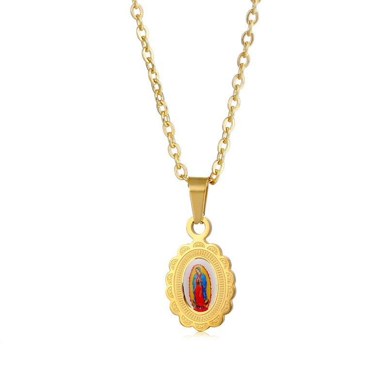 Our Lady of Guadalupe Necklace,the Patron Saint of America and unborn children