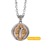 St. Benedict Home Blessing Titanium Steel Pendant