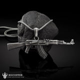 Pure Tin  AK47 Kalashnikov Men's Necklace - BGCOPPER
