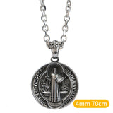 St. Benedict Home Blessing Titanium Steel Pendant