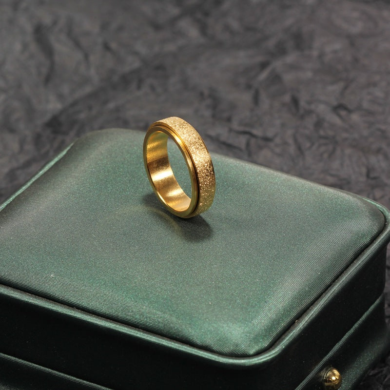Titanium steel ANXIETY & STRESS RELIEF ROTATABLE RING
