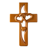 Bgcopper Intertwined Hearts Wooden Cross
