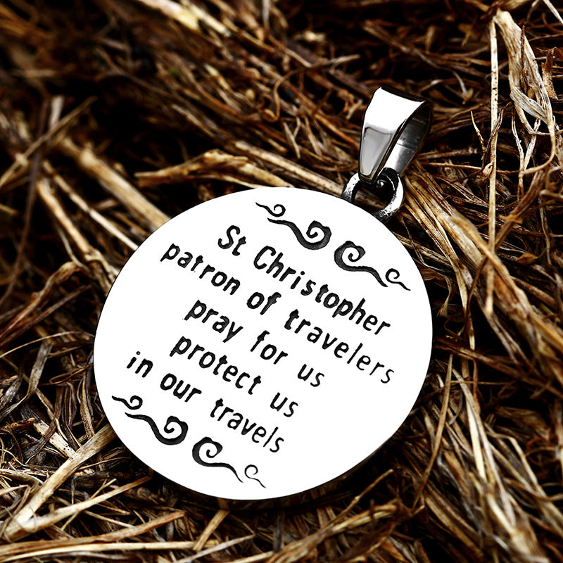 St.CHRISTOPHER necklace - The patron saint of travelers