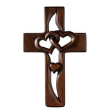 Bgcopper Intertwined Hearts Wooden Cross - Best Saint Valentine's day Gift