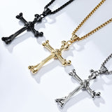 Knochen Kreuz Anhänger Halskette-Bestes Geschenk für Haustier-Liebhaber
