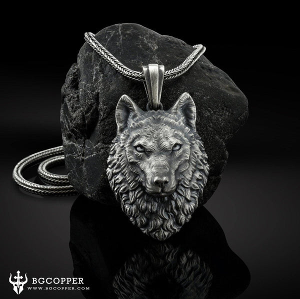 Pure Tin Wild Wolf Necklace - BGCOPPER