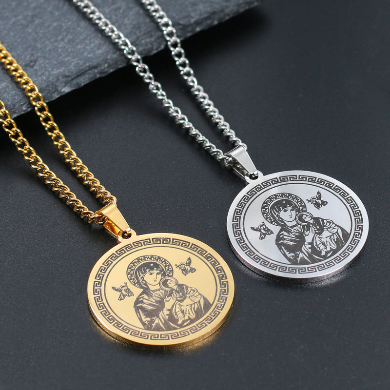 Our Lady of Perpetual Help Stainless Steel Necklace