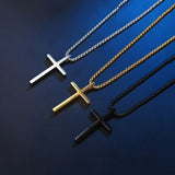 Minimalism Titanium Steel Cross Necklace