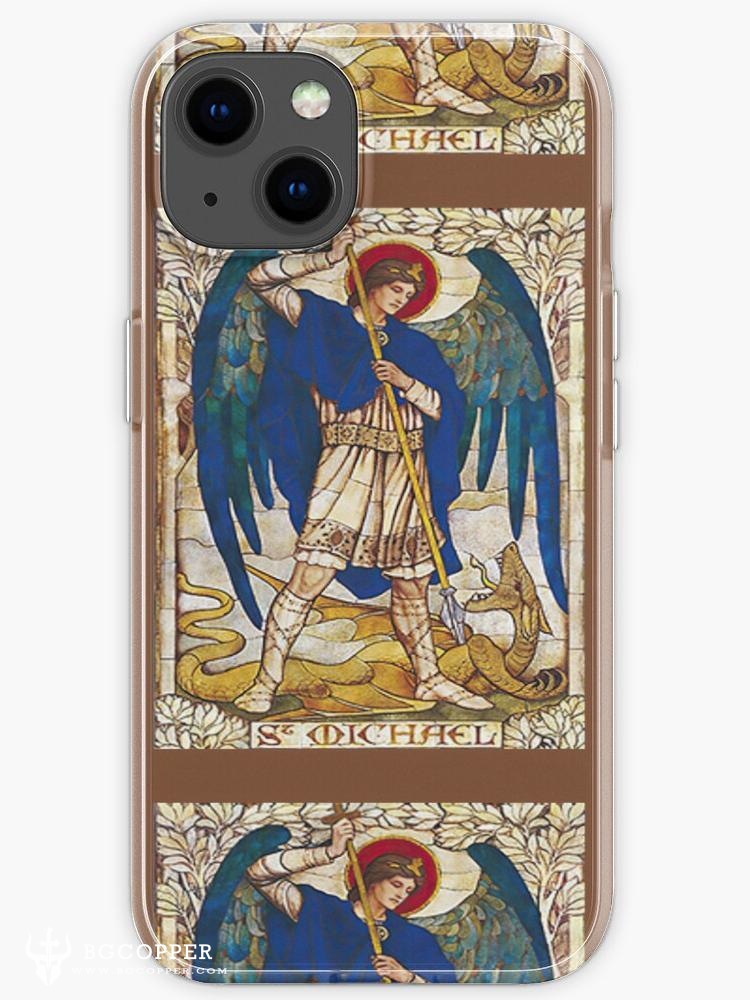 St Michael Angel Catholic Saint Archangel iPhone Case - BGCOPPER