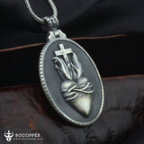 Sacred Heart  Medallion Necklace - BGCOPPER