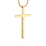 Philippians 4:13 Cross Pendant Strength Bible Verse Stainless Steel Necklace
