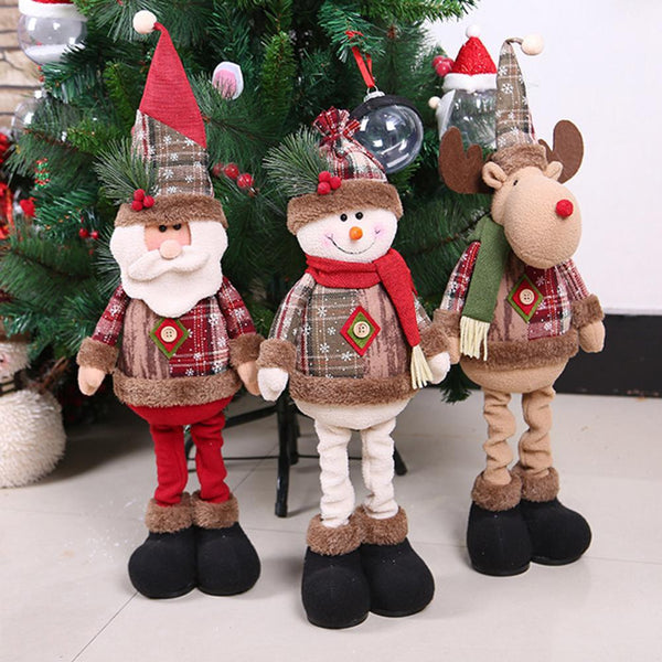 Household Christmas Decoration， Dolls Santa Claus Elk Snowman Window Decoration - BGCOPPER