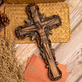 Kruzifix aus Eschenholz, Jesus Christus, hölzernes Kreuz Geschenk der Liebe