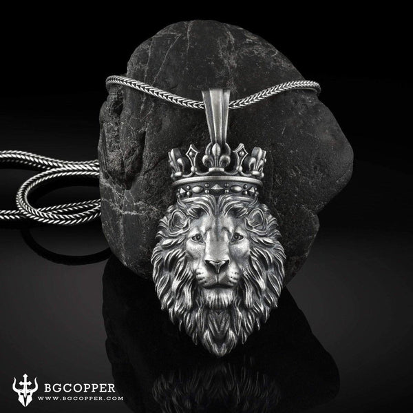 Pure Tin Relief Lion King Necklace - BGCOPPER