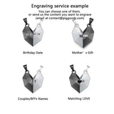 2 Pcs New Creative Wish Stone Magnet Necklaces For BFFs Couples - BGCOPPER