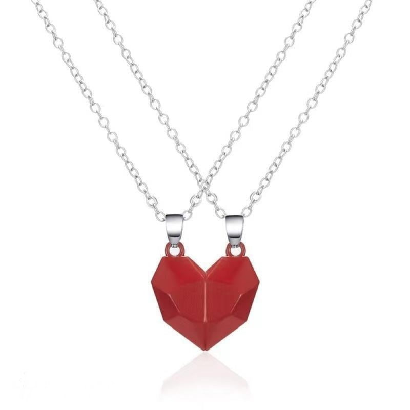 2 Pcs New Creative Wish Stone Magnet Necklaces For BFFs Couples - BGCOPPER