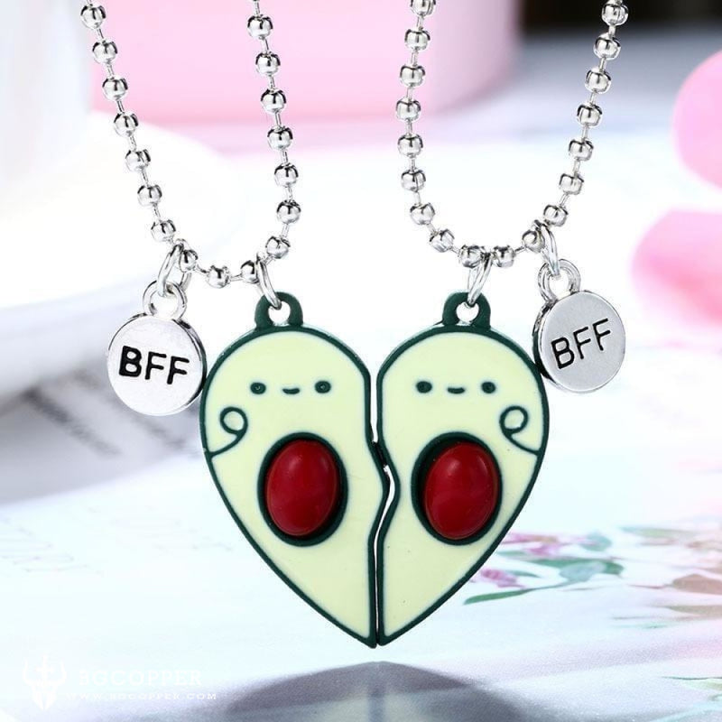 Avocado distance Magnetic Couple BFF Necklace - BGCOPPER