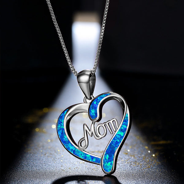 Ocean Heart Mother Necklace - Mother‘s day gift