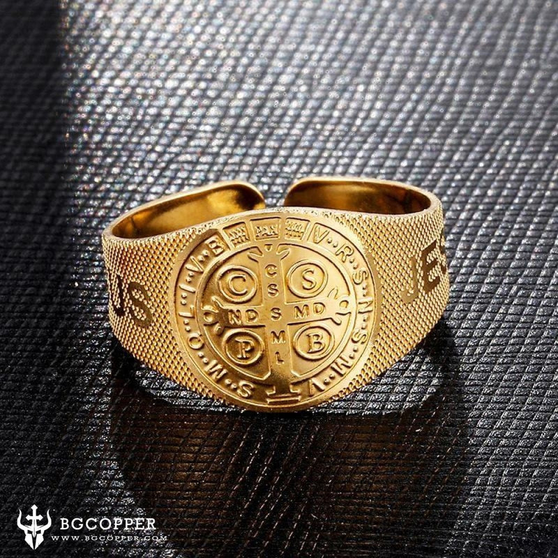 Devil-chasing Medal Adjustable Ring,Inspire and empower you - BGCOPPER