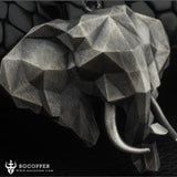 Pure Tin Geometric Elephant Head Necklace - BGCOPPER