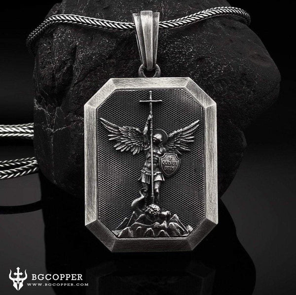 Archangel Saint Michael Amulet Necklace - BGCOPPER